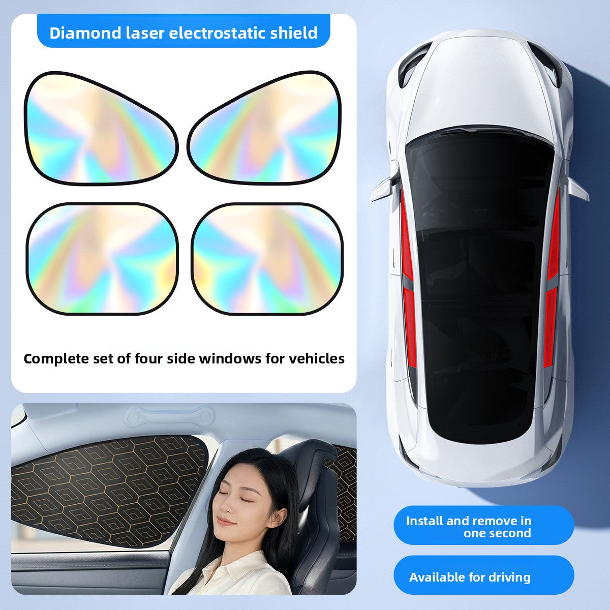 Car Window Static Cling Sun Shade