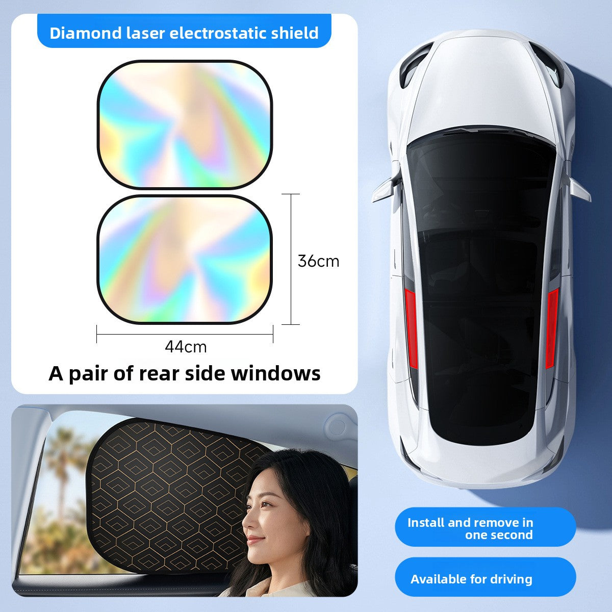 Car Window Static Cling Sun Shade