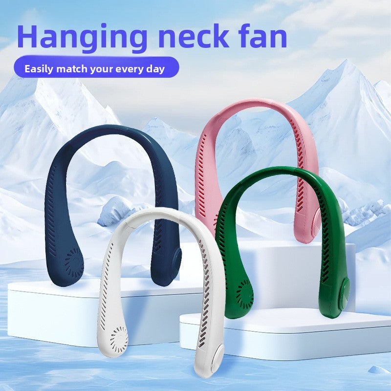 Neck-Hanging USB Rechargeable Bladeless Portable Fan