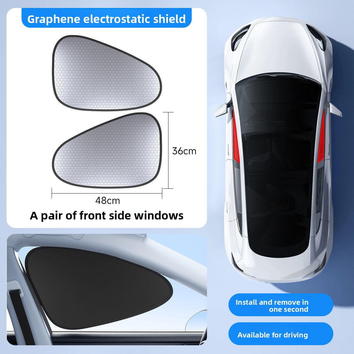 Car Window Static Cling Sun Shade