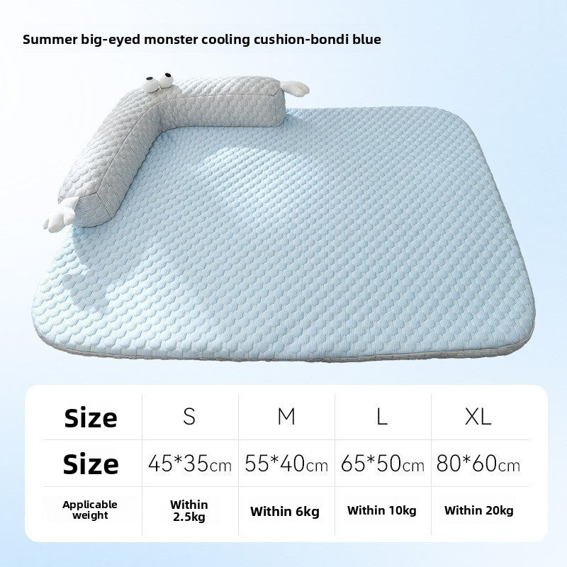 Big-Eyed Monster Cooling Pet Bed Mat