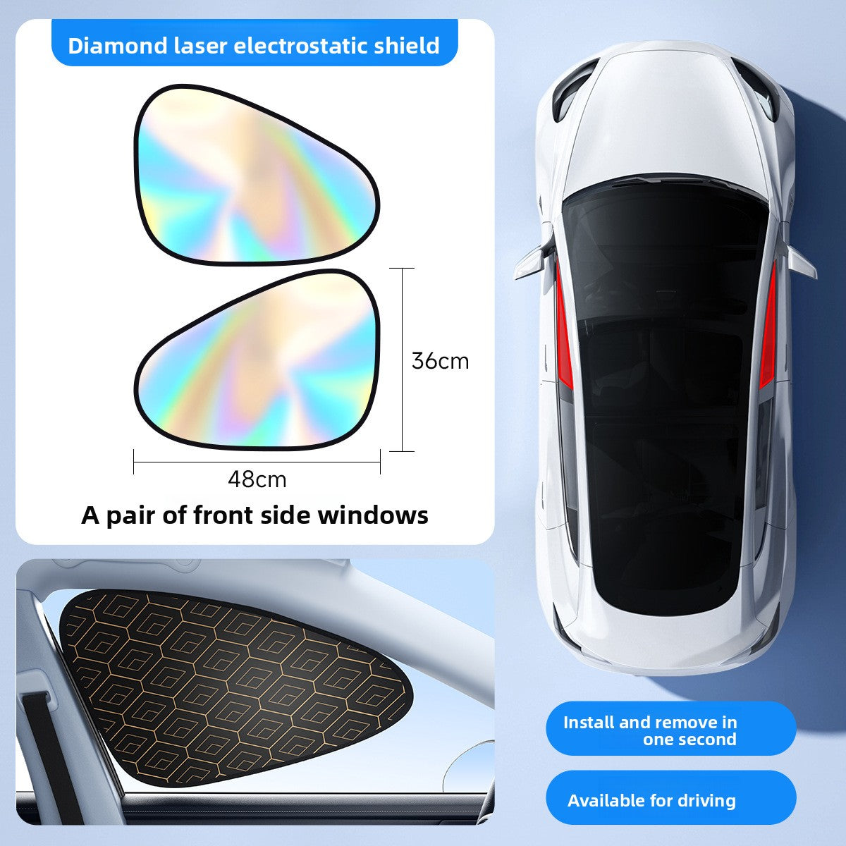 Car Window Static Cling Sun Shade