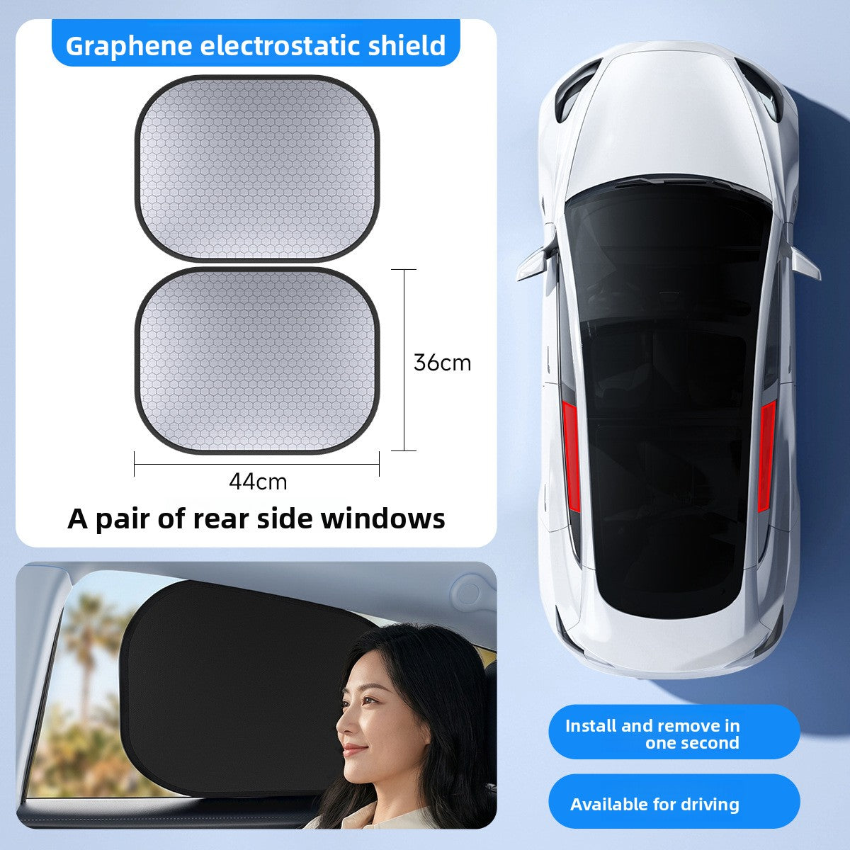 Car Window Static Cling Sun Shade