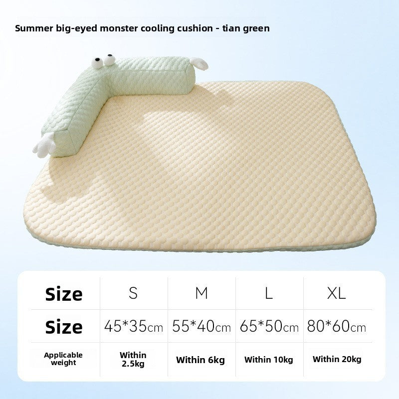 Big-Eyed Monster Cooling Pet Bed Mat